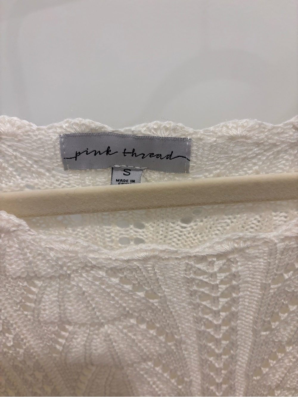 Pink Thread Ivory Sweater - Picture 3 of 5